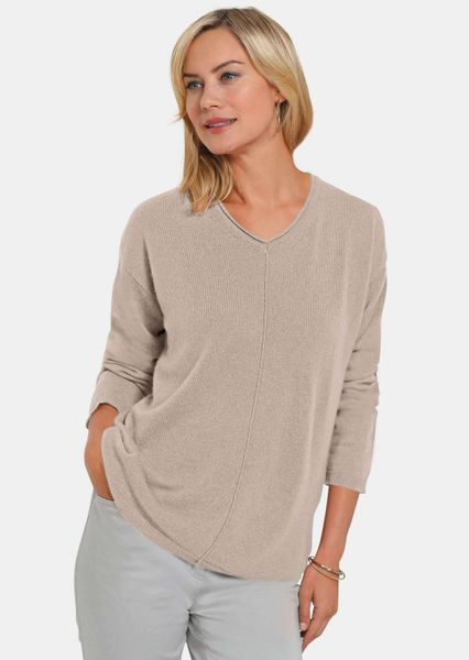 GOLDNER Strickpullover Basicpullover mit V-Ausschnitt Strickpullover günstig online kaufen