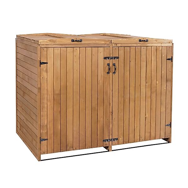 Proregal XL 2er-/4er-Mülltonnenverkleidung HxBxT 126x158x98 cm Braun Müllto günstig online kaufen