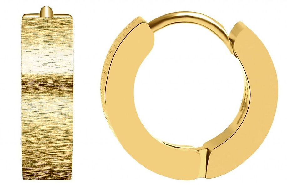 Adelia´s Paar Creolen Unisex Creolen aus mattem Edelstahl Ø 8 mm günstig online kaufen