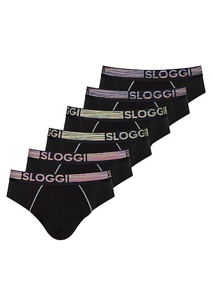 sloggi Boxershorts "Slip GO ABC NATURAL Midi 6P 6er Pack" günstig online kaufen