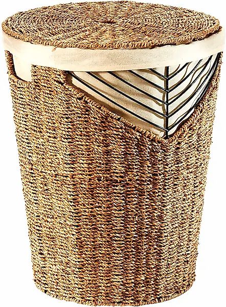 locker Wäschekorb »NATUR« Wäschesammler aus Seegras, Höhe ca. 50 cm günstig online kaufen