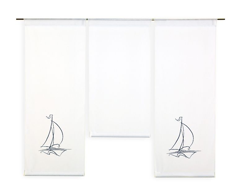 Clever-Kauf-24 Scheibengardine Design Mini Flächenvorhang Set günstig online kaufen