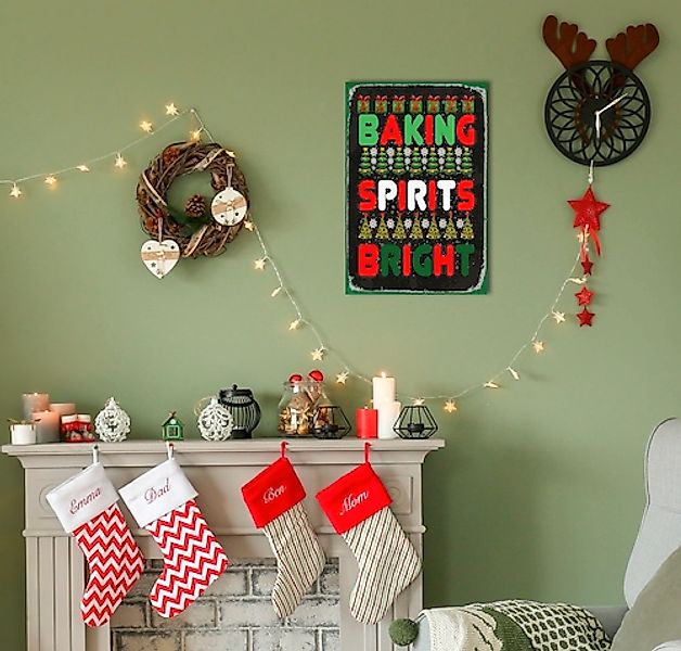 queence Metallbild »Spirits« Schriftzug   Schriftzüge   Weihnachten 1 Stk. günstig online kaufen