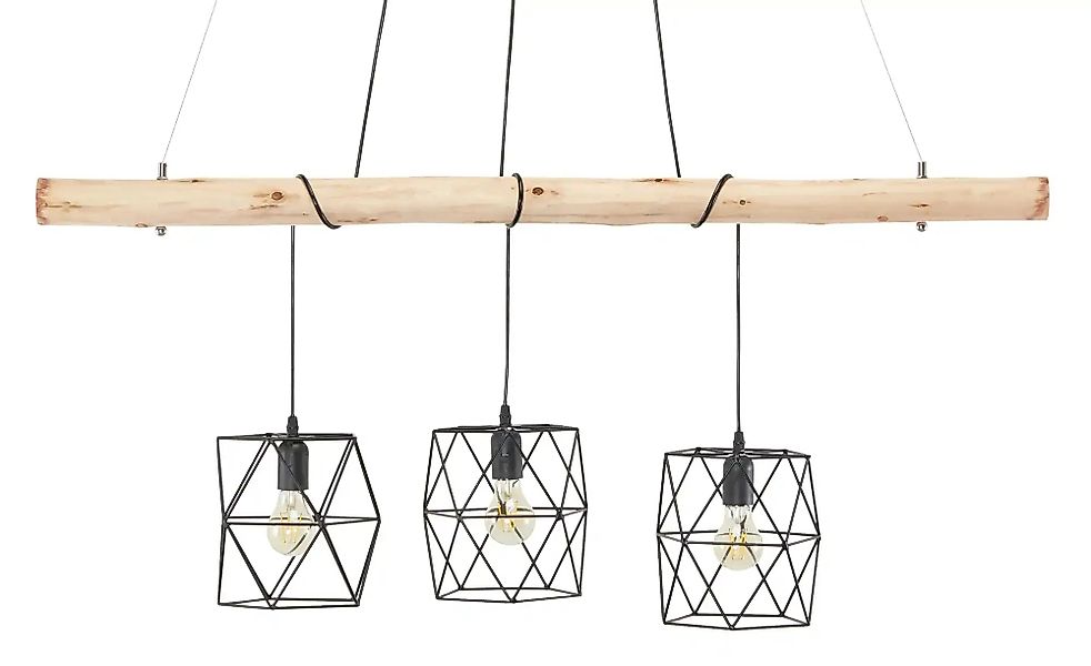 Paul Neuhaus Pendelleuchte  3-flammig  Holz / Metall Schwarz   ¦ schwarz ¦ günstig online kaufen