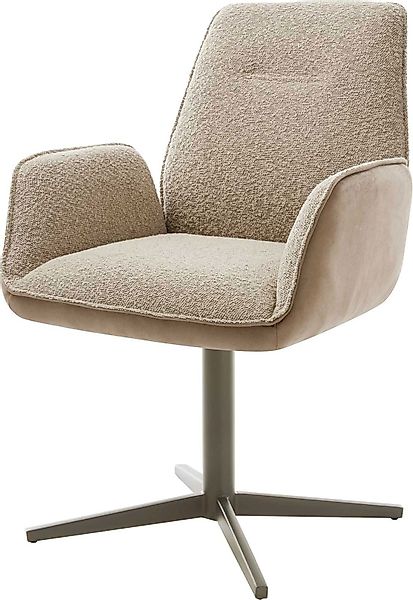 DELIFE Polsterstuhl Zoa-Flex, Fußkreuz Effektfinish Titan günstig online kaufen