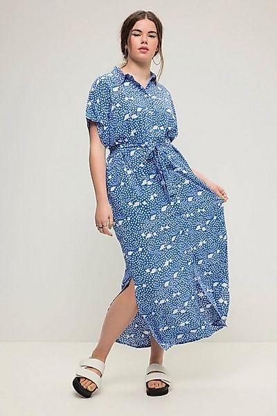 Studio Untold Hemdblusenkleid Maxikleid oversized Allover-Print Hemdkragen günstig online kaufen