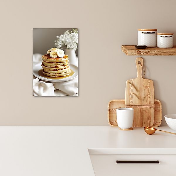 OneMillionCanvasses® Leinwandbild Pfannkuchen - Banane - günstig online kaufen
