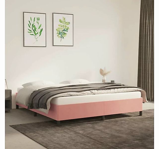 furnicato Bett Bettgestell Rosa 180x200 cm Samt günstig online kaufen