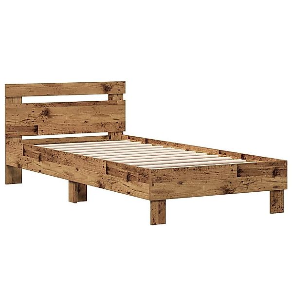 vidaXL Bett Bettgestell mit Kopfteil Altholz günstig online kaufen