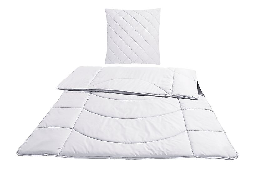 my home Steppbett + Kopfkissen Microlux, günstig online kaufen