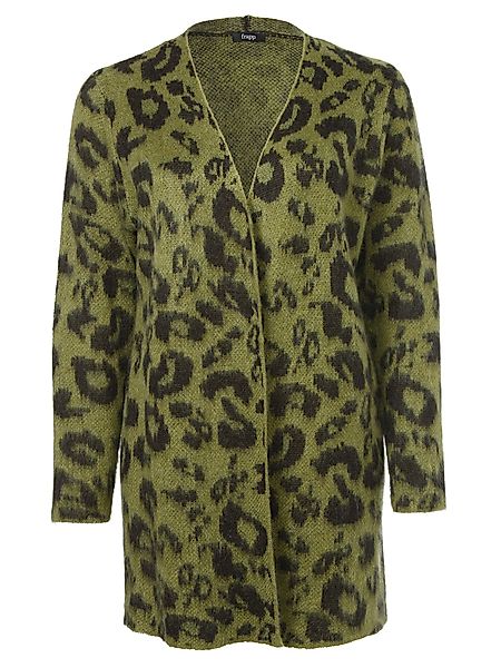 FRAPP Strickjacke Modische Strickjacke mit Animalprint günstig online kaufen