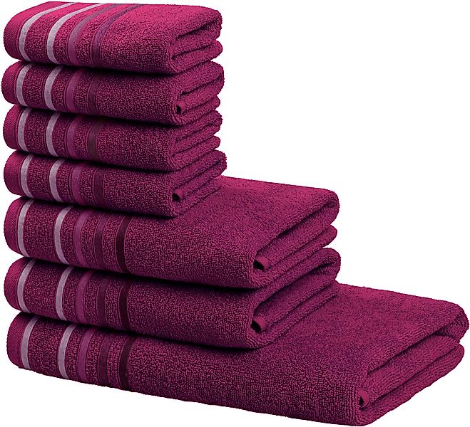 my home Handtuch Set "Niki, Duschtuch, Handtücher und Gästetücher" Set Walk günstig online kaufen