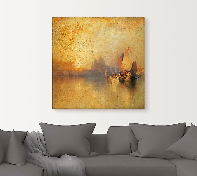 Artland Leinwandbild »Venedig bei Sonnenuntergang.«, Sonnenaufgang & -unter günstig online kaufen