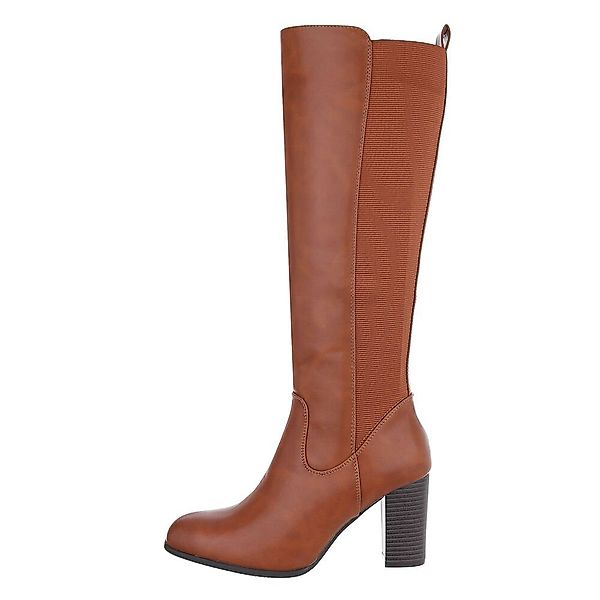 Ital-Design Damen Elegant High-Heel-Stiefel (85081011) Blockabsatz günstig online kaufen