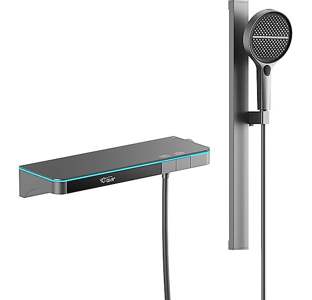 Topcony Stangenbrause-Set Duschsystem mit Thermostat, Digitalanzeige Duscha günstig online kaufen