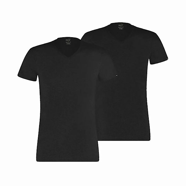 PUMA Herren T-Shirt, 2er Pack - Basic V-Neck, V-Ausschnitt, Kurzarm, uni günstig online kaufen