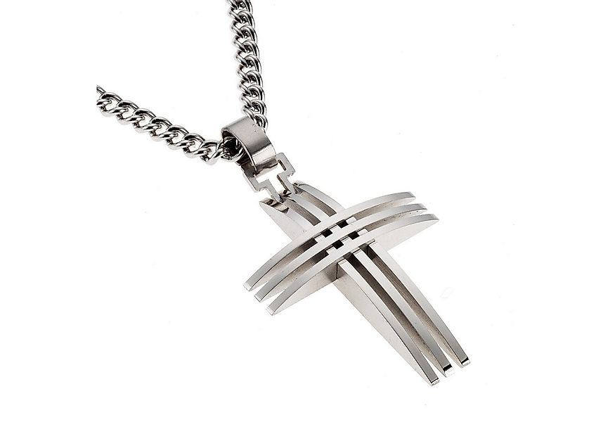 Zeeme Kette mit Anhänger Edelstahl mit Kreuz-Anhänger 50cm lang günstig online kaufen