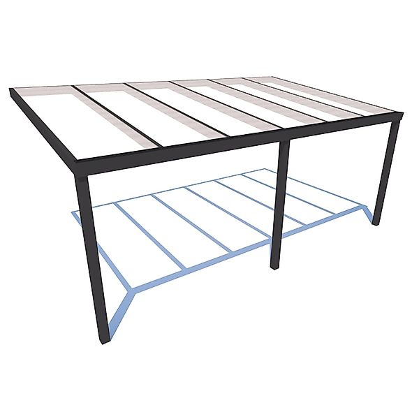 Schweng Terrassenüberdachung S350 in Anthrazit mit Polycarbonat in Klar ode günstig online kaufen
