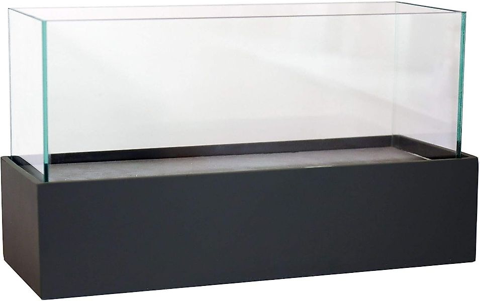 VIVANNO Windlicht Fiberglas CANDELITO Rechteckig - Schwarz Matt (1 St), 50x günstig online kaufen