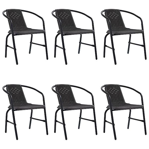 vidaXL Gartenstuhl Gartenstühle 6 Stk. Rattan-Optik günstig online kaufen