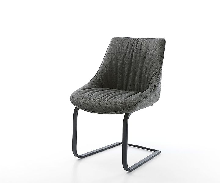 Freischwinger Elda-Flex Strukturstoff Anthrazit Freischwinger flach Schwarz günstig online kaufen