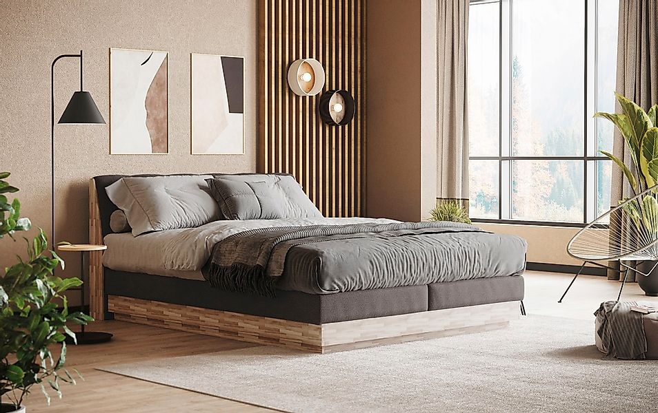 Home affaire Boxspringbett »Naome« Boxspringbett, Inklusive Topper günstig online kaufen