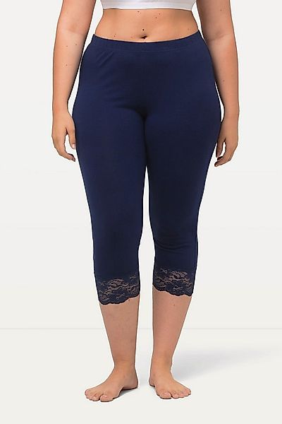 Ulla Popken Caprihose Capri elastischer Spitzensaum günstig online kaufen