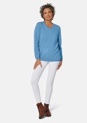 GOLDNER Strickpullover Basicpullover mit V-Ausschnitt Strickpullover günstig online kaufen
