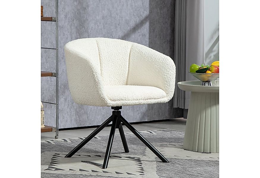 HOMCOM Relaxsessel Loungesessel mit Armlehne, 360° Drehfunktion, Leinenopti günstig online kaufen