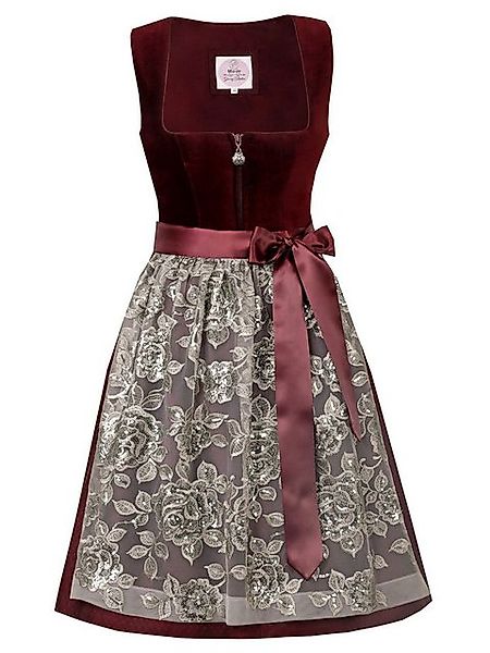 MarJo Dirndl Samt Dirndl 2tlg. - VEITSBRONN - wine/taupe günstig online kaufen
