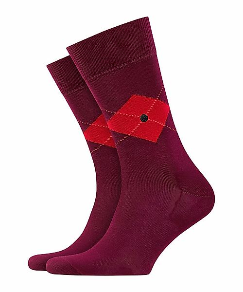 Burlington Black Argyle Herren Socken, 40-46, Rot, Argyle, Baumwolle, 21894 günstig online kaufen