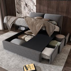 SOFTWEARY Stauraumbett mit Lattenrost, Bettkasten und günstig online kaufen