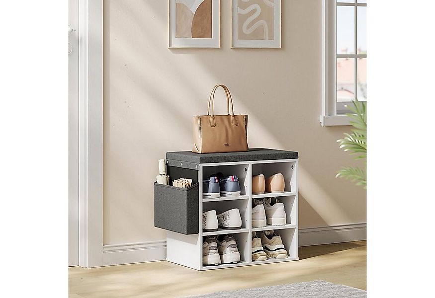 Woltu Schuhbank, mit Sitzbank 6 Fächern, Schuhregal für Eingangsbereich Flu günstig online kaufen