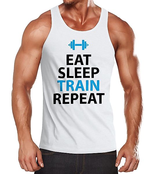 MoonWorks Tanktop Herren Tanktop Eat Sleep günstig online kaufen