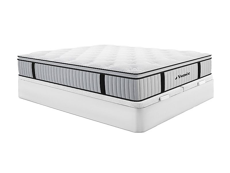 Set aus Bettgestell mit Bettkasten + Taschenfederkernmatratze & Topper - 18 günstig online kaufen