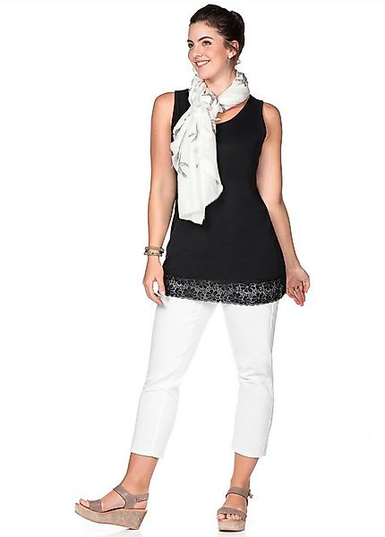 Sheego Shirttop Longtop Ärmellos günstig online kaufen