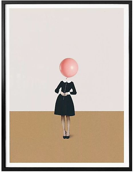 Wall-Art Poster "Léon Rosa Luftballon Mädchen", Luftballon, (1 St.) günstig online kaufen