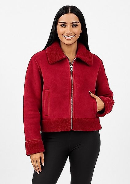 Worldclassca Lederimitatjacke Worldclassca Kunstwildleder Teddy Jacke günstig online kaufen