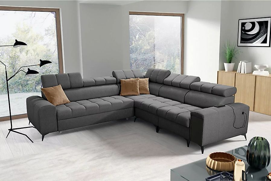 Kaiser Möbel Ecksofa Designer-Ecksofa mit Schlaffunktion,GRECO III Avra Dun günstig online kaufen