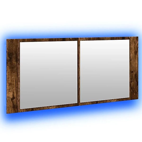 vidaXL LED-Spiegelschrank Räuchereiche 100x12x45 cm 834959 günstig online kaufen