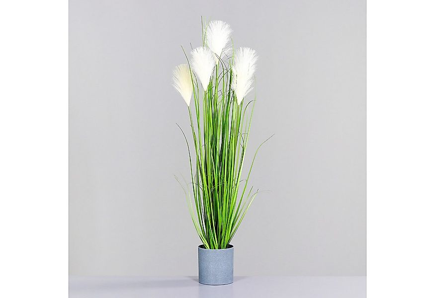 Kunstgras Künstliches Deko Pampasgras im Blumentopf - 89 cm Pampas, Spetebo günstig online kaufen