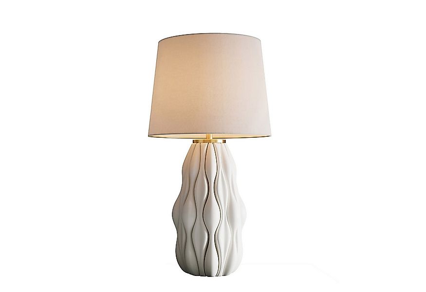 riess-ambiente Tischleuchte ELEGANCIA 65cm weiß/gold – Wohnaccessoire mit K günstig online kaufen