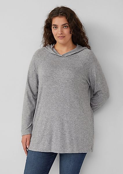 s.Oliver Sweatshirt Meliertes Longsleeve aus Stretchjersey günstig online kaufen