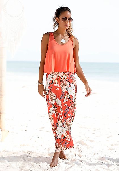 s.Oliver Maxikleid im Lagen-Look mit Blumenprint, günstig online kaufen