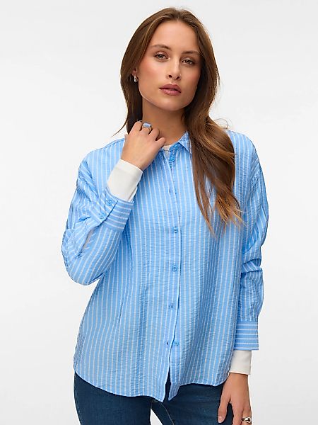 Vero Moda Hemdbluse "VMKAJA LS SHIRT WVN" mit Streifen günstig online kaufen