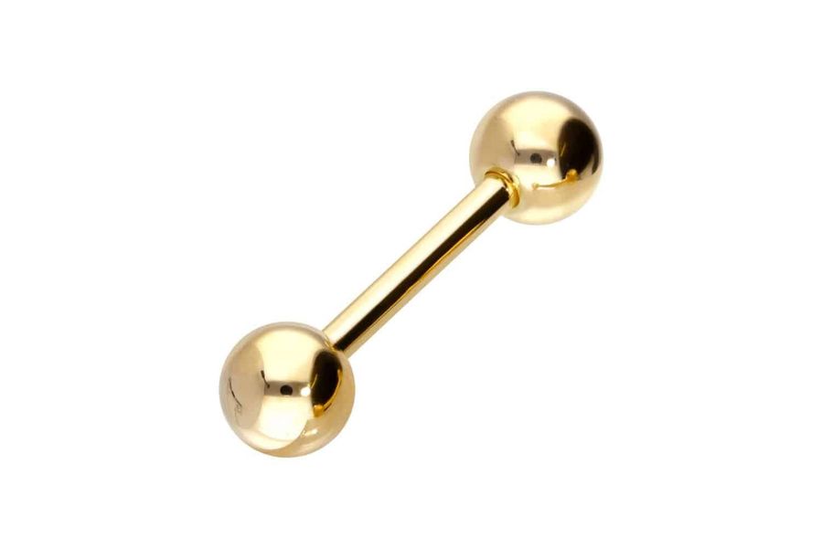 PIERCINGLINE Brustwarzenpiercing 14/18 Karat Gold Barbell günstig online kaufen