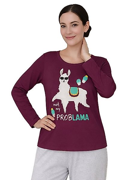 United Labels® Schlafanzug Schlafanzug Not my ProbLAMA Pyjama Set Langarm O günstig online kaufen