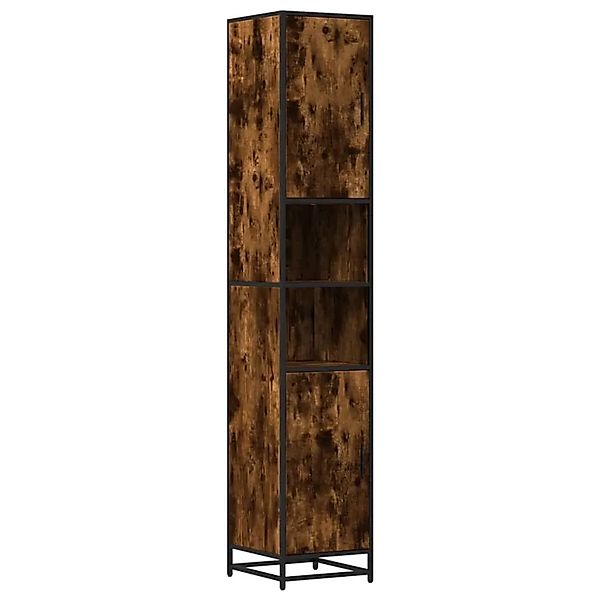 vidaXL Badschrank Räuchereiche 35x37,5x188,5 cm Holzwerkstoff Metall 330088 günstig online kaufen