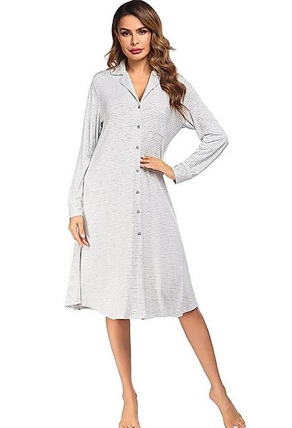 CHENIN Umstandspyjama Loungewear-Pyjama mit langen Ärmeln, Nachthemd Schwan günstig online kaufen
