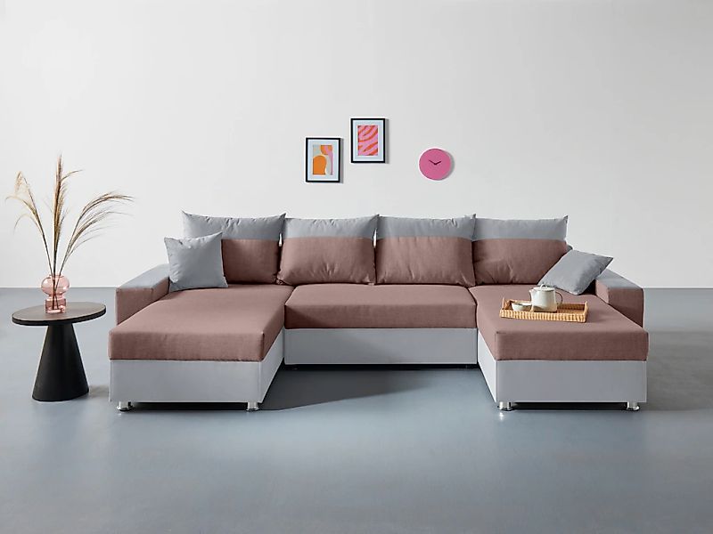 COLLECTION AB Wohnlandschaft "Antalya U-Form" mit Bettkasten und Bettfunkti günstig online kaufen